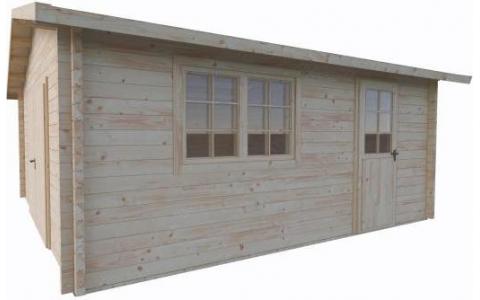 Garaż drewniany - MIROSŁAW 560x560 27,7 m2