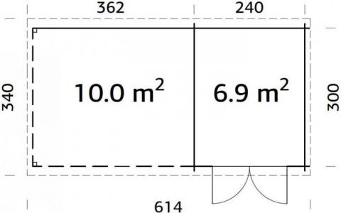 Wiata ogrodowa - ROBERT C 610x320 6,9+10,0 m2