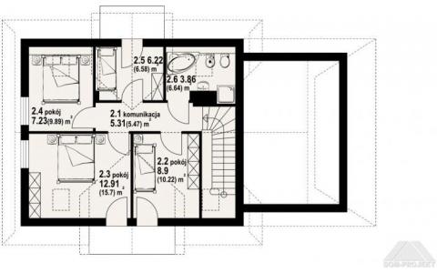 Dom mieszkalny - CISÓW DW 970x890  97.05 m²