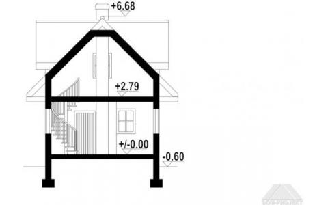 Dom mieszkalny - GAJOWO 66DWS 550x829 50.07 m²