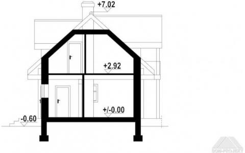 Dom mieszkalny - GRÓDEK DW 13 840x660 62.49 m²